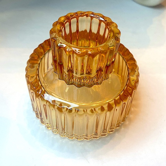 NEW ROBERT STANLEY SIGNATURE COLLECTION 3 PIECE GLASS CANDLE HOLDER - Picture 3 of 6